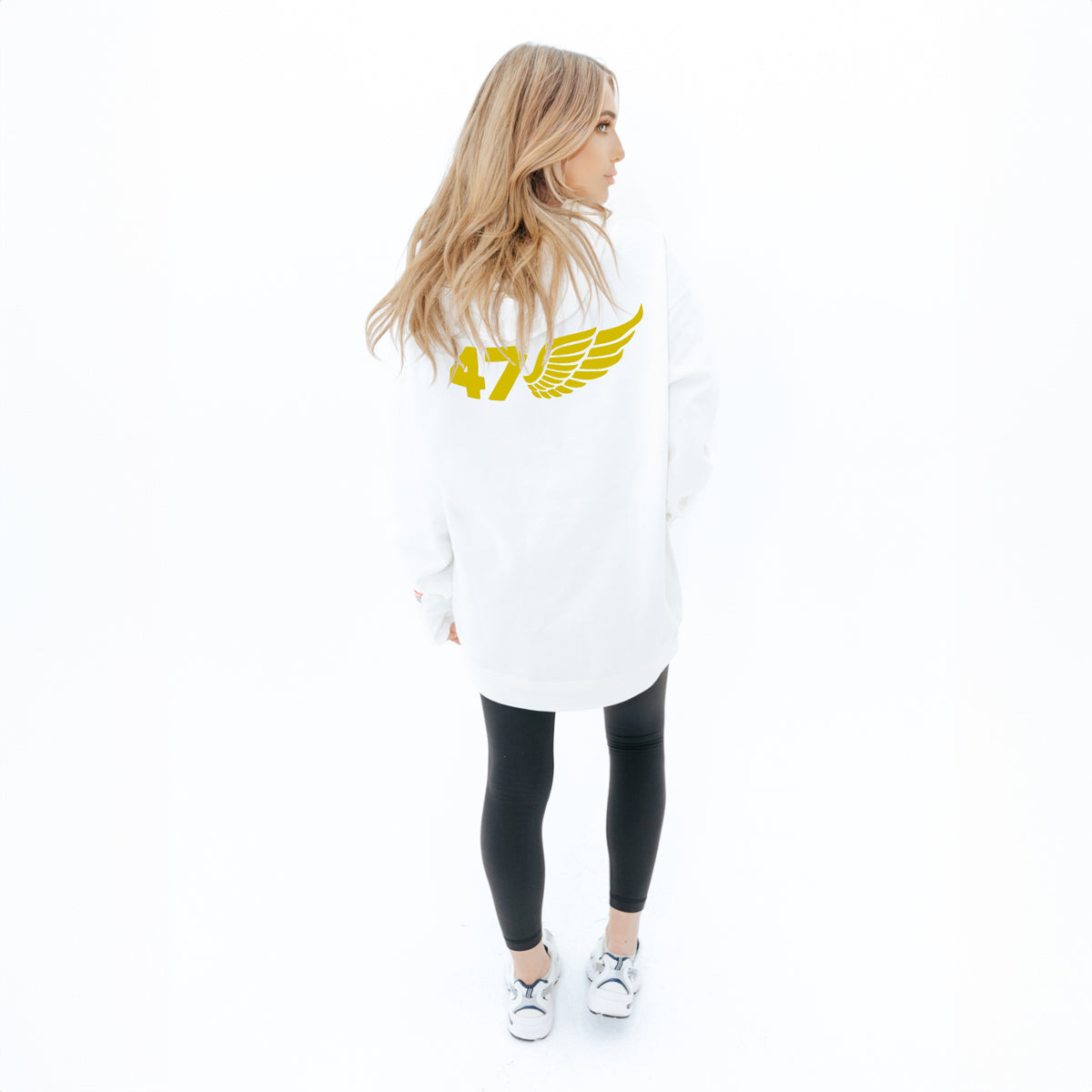 47 Wings White Hoodie