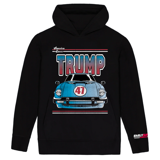 Trump Car Black Hoodie