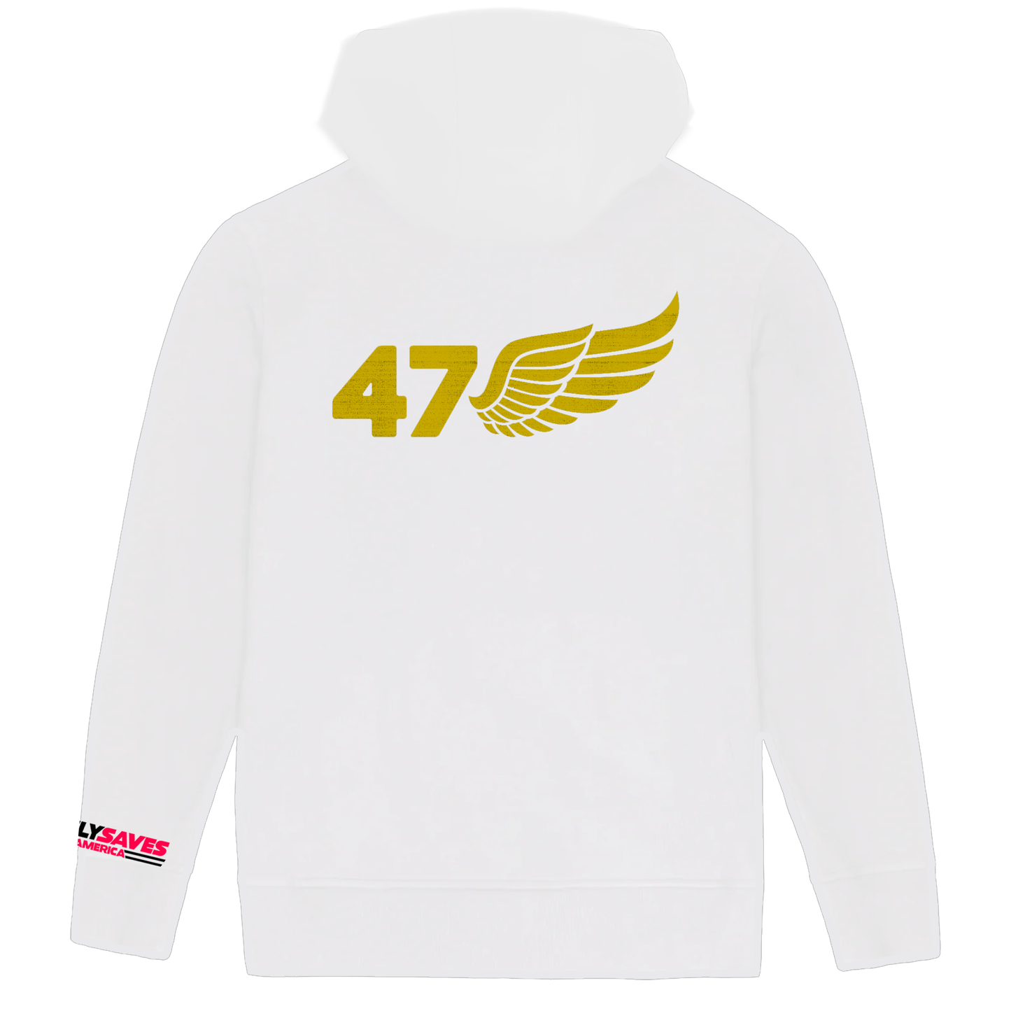 Trump 47 Wings white Hoodie