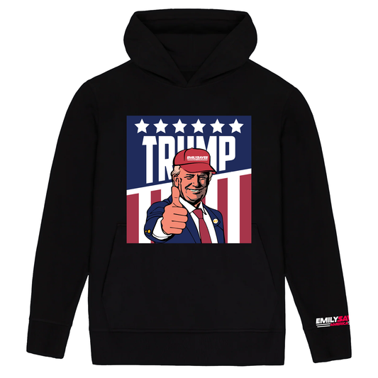 Donald Trump Thumbs Up Black Hoodie